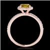 Image 2 : 1.25 ctw SI/I Fancy Intense Yellow Diamond Ring 10K Rose Gold - REF-163A6V - SKU:33333