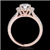 Image 2 : 2.51 ctw H-SI/I Diamond Solitaire Halo Ring 10K Rose Gold - REF-347M7F - SKU:33941