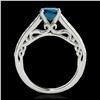 Image 2 : 1.65 ctw SI Fancy Blue Diamond Solitaire Ring 10K White Gold - REF-152M7F - SKU:35028