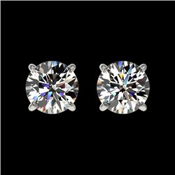 1.03 ctw H-SI/I Diamond Stud Earrings 10K White Gold - REF-103A5V - SKU:36569