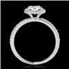 Image 2 : 1.25 ctw H-SI/I Diamond Solitaire Halo Ring 10K White Gold - REF-163V6Y - SKU:33325