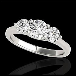 3 ctw H-SI/I Diamond 3 Stone Solitaire Ring 10K White Gold - REF-510W7H - SKU:35394