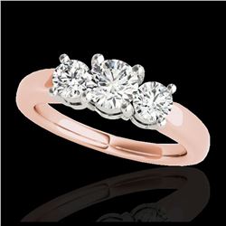 2 ctw H-SI/I Diamond 3 Stone Solitaire Set 10K Rose Gold - REF-218F2N - SKU:35440