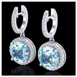 5.50 ctw Sky Blue Topaz & VS/SI Diamond 18K White Gold - REF-87W8H - SKU:23186
