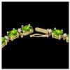 Image 1 : 34 ctw Peridot & VS/SI Diamond Necklace White 10K Yellow Gold - REF-213H6M - SKU:21600
