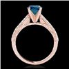 Image 2 : 1.91 ctw SI Blue Diamond Solitaire Ring 10K Rose Gold - REF-185H5M - SKU:34708