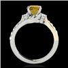 Image 2 : 1.60 ctw SI Intense Diamond Bypass Solitaire Ring 10K White & Yellow Gold - REF-163H6M - SKU:35116