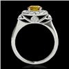 Image 2 : 1.50 ctw SI/I Fancy Intense Yellow Diamond Ring 10K White Gold - REF-184X3R - SKU:33461