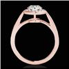 Image 2 : 1.45 ctw H-SI/I Diamond Solitaire Halo Ring 10K Rose Gold - REF-197N7A - SKU:33797