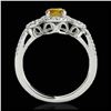 Image 2 : 1.38 ctw SI/I Fancy Intense Yellow Diamond Ring 10K White Gold - REF-188W2H - SKU:33925