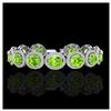 Image 1 : 27 ctw Peridot & VS/SI Diamond Bracelet 10K White Gold - REF-409Y3X - SKU:22693
