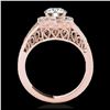Image 2 : 1.65 ctw H-SI/I Diamond Solitaire Halo Ring 10K Rose Gold - REF-270F2N - SKU:34460