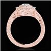 Image 2 : 2 ctw H-SI/I Diamond Solitaire Halo Ring 10K Rose Gold - REF-394Y3X - SKU:33901