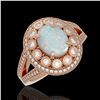 Image 1 : 3.93 ctw Opal & Diamond Ring 14K Rose Gold - REF-149Y3X - SKU:43593