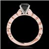 Image 2 : 1.50 ctw VS Black Diamond Solitaire Ring 10K Rose Gold - REF-53X2R - SKU:34884
