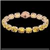 Image 2 : 78 ctw Citrine & VS/SI Diamond Bracelet 14K Rose Gold - REF-212R7K - SKU:22254