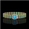 Image 1 : 29.89 ctw Swiss Topaz & Diamond Bracelet 14K Yellow Gold - REF-245M6F - SKU:45913