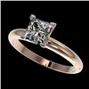 Image 1 : 1.25 ctw VS/SI Princess Diamond Ring 10K Rose Gold - REF-372H3M - SKU:32917