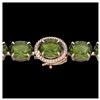 Image 1 : 65 ctw Green Tourmaline & Diamond Bracelet 14K Rose Gold - REF-593V8Y - SKU:22262