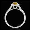 Image 2 : 1.11 ctw SI/I Fancy Intense Yellow Diamond Ring 10K White Gold - REF-184X3R - SKU:33821
