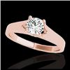 Image 1 : 1 ctw H-SI/I Diamond Solitaire Ring 10K Rose Gold - REF-184W3H - SKU:35156