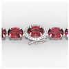 Image 1 : 27 ctw Pink Tourmaline & VS/SI Diamond Bracelet 14K White Gold - REF-292M5F - SKU:23435