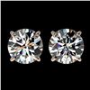 Image 1 : 3 ctw H-I Diamond Solitaire Stud Earrings 10K Rose Gold - REF-735H2M - SKU:33121