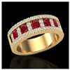 Image 2 : 2.34 ctw Ruby & VS/SI Diamond Ring 10K Yellow Gold - REF-70K9W - SKU:20827