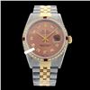 Image 1 : Rolex Men's Two Tone 14K Gold/SS, QuickSet, Diam Dial & Diam/Ruby Bezel - REF-557N7A