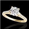 Image 1 : 1.20 ctw H-SI/I Diamond Solitaire Ring 10K Yellow Gold - REF-190W9H - SKU:34972