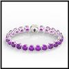 Image 2 : 46 ctw Amethyst & Diamond Bracelet 14K White Gold - REF-157X3R - SKU:23296