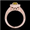 Image 2 : 1.50 ctw SI/I Fancy Intense Yellow Diamond Ring 10K Rose Gold - REF-231H8M - SKU:33750