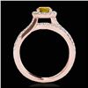 Image 2 : 1.55 ctw SI/I Fancy Intense Yellow Diamond Ring 10K Rose Gold - REF-210W2H - SKU:33854