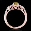 Image 2 : 1.38 ctw SI/I Fancy Intense Yellow Diamond Ring 10K Rose Gold - REF-188V2Y - SKU:33926