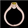Image 2 : 1.50 ctw SI/I Fancy Intense Yellow Diamond Ring 10K Rose Gold - REF-204H5M - SKU:34933