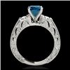 Image 2 : 1.63 ctw SI Blue Diamond Solitaire Ring 10K White Gold - REF-163R6K - SKU:34653