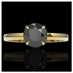 2 ctw Black VS/SI Diamond Ring 18K Yellow Gold - REF-83N6A - SKU:22216