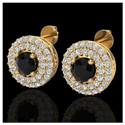 1.40 ctw VS/SI Diamond Earrings 18K Yellow Gold - REF-84X9R - SKU:20192