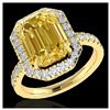 Image 2 : 4.50 ctw Citrine And VS/SI Diamond Ring 18K Yellow Gold - REF-60V7Y - SKU:21424