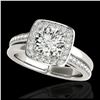 Image 1 : 1.33 ctw H-SI/I Diamond Solitaire Halo Ring 10K White Gold - REF-197Y7X - SKU:34150