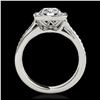 Image 2 : 1.33 ctw H-SI/I Diamond Solitaire Halo Ring 10K White Gold - REF-197Y7X - SKU:34150