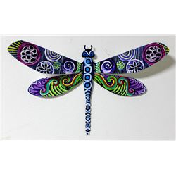 Patricia Govezensky- Original Painting on Cutout Steel "Dragonfly XXVI"