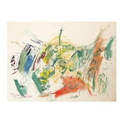 Wayne Ensrud "Green Salon of Chateau Lafite Rothschild" Watercolor Original Artwork; Hand Signed; CO