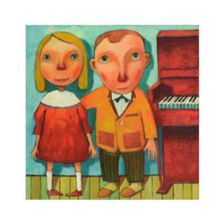 Mikheil Mikaberidze, Original Oil Painting on Canvas, Hand Signed Inverso with Certificate of Authen