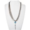 Image 1 : Vintage 100 Strand Liquid Silver Necklace with