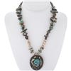 Image 1 : Old Pawn Turquoise Pendant Necklace Navajo