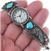 Image 2 : Old Pawn Turquoise Coral Silver Ladies Watch