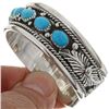 Image 2 : Natural Kingman Turquoise Sterling Silver Navajo