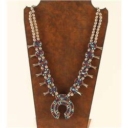 Double Sided Squash Blossom Necklace