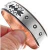 Image 2 : Navajo Copper Silver Cuff Handmade Overlaid